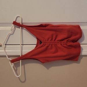 Abercrombie & Fitch cropped tank top, size small, orange